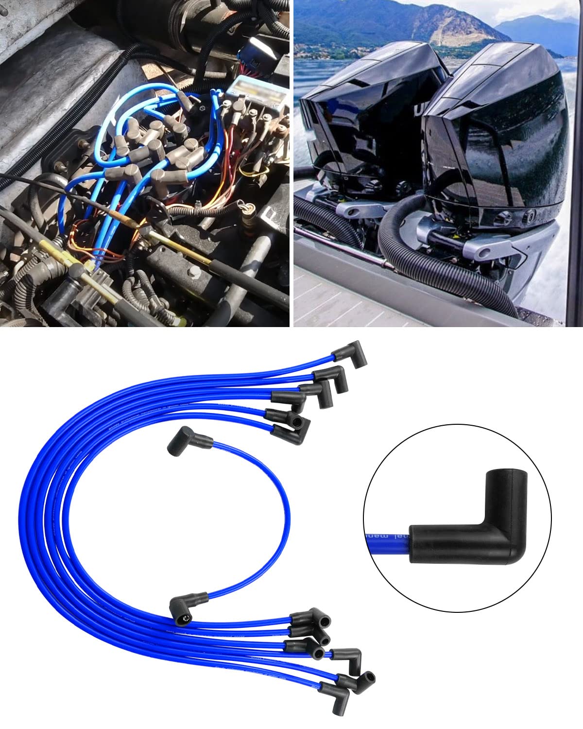 Amazon.com: TIKSCIENCE 18-8810-1 Marine Spark Plug Wire Set for